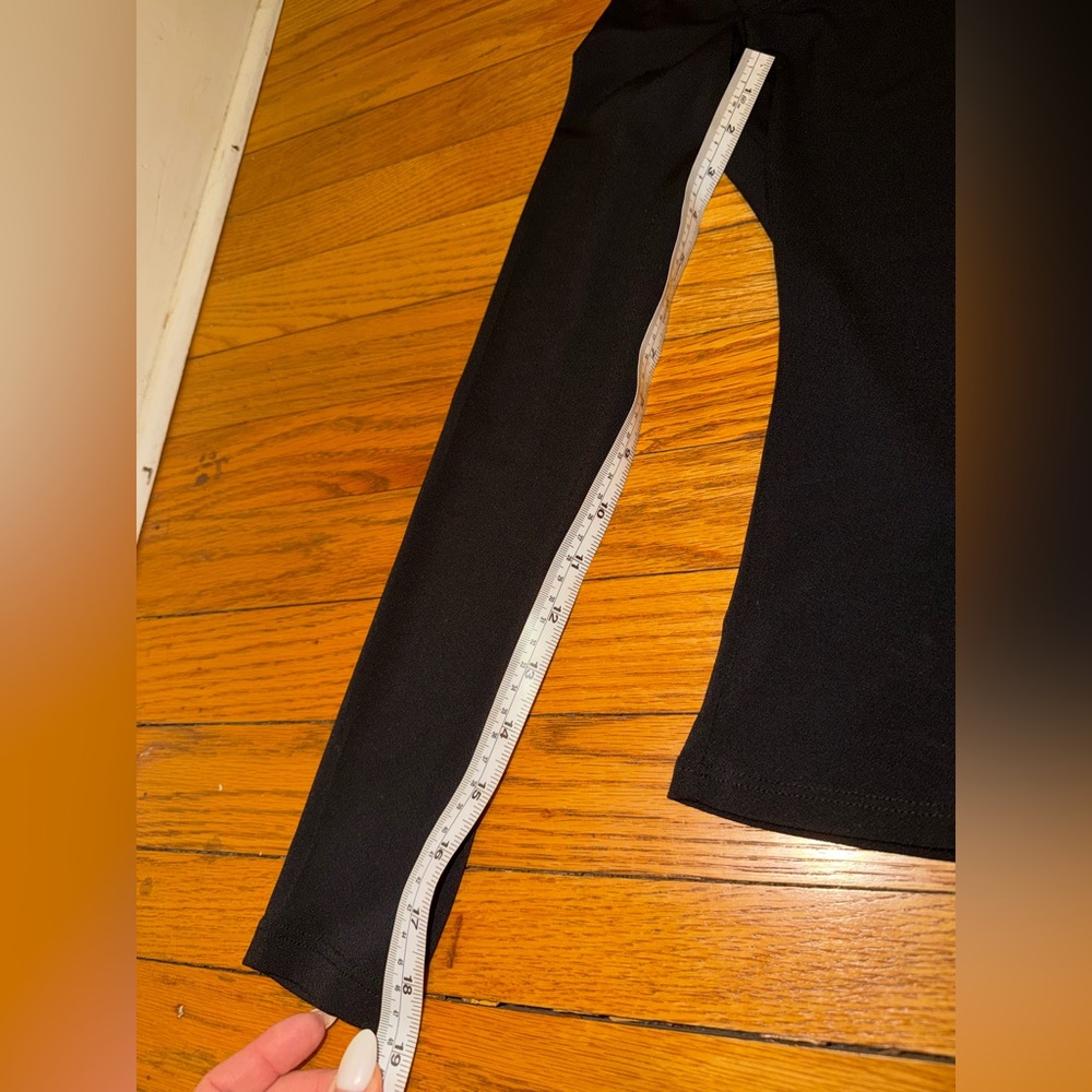 H&M Black Asymmetrical Neck Long Sleeve Top XS Minimalist Fitted - Picture 4 of 5